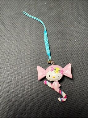 vintage 2009 Tokidoki x Hello Kitty candy cane netsuke phone strap